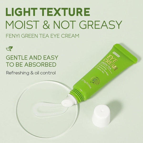 Green Tea Anti-Wrinkle Eye Cream - Korean Hydrating 15g Under-Eye Treatment