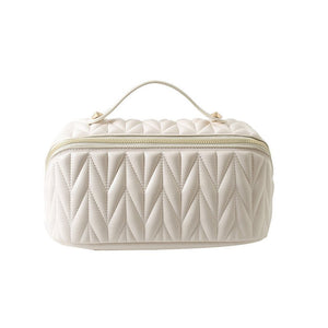 Pillow-Soft Waterproof Travel Cosmetic Bag - PU Leather Makeup Pouch
