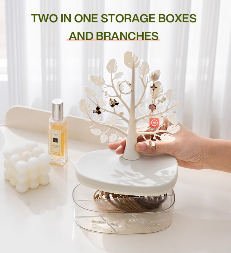 Tree-Shaped Multi-Layer Jewelry and Cosmetics Display Organizer