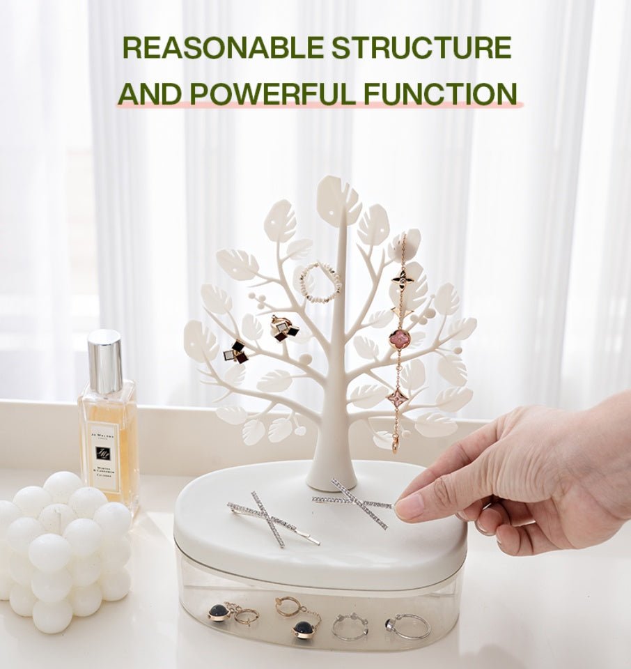 Tree-Shaped Multi-Layer Jewelry and Cosmetics Display Organizer
