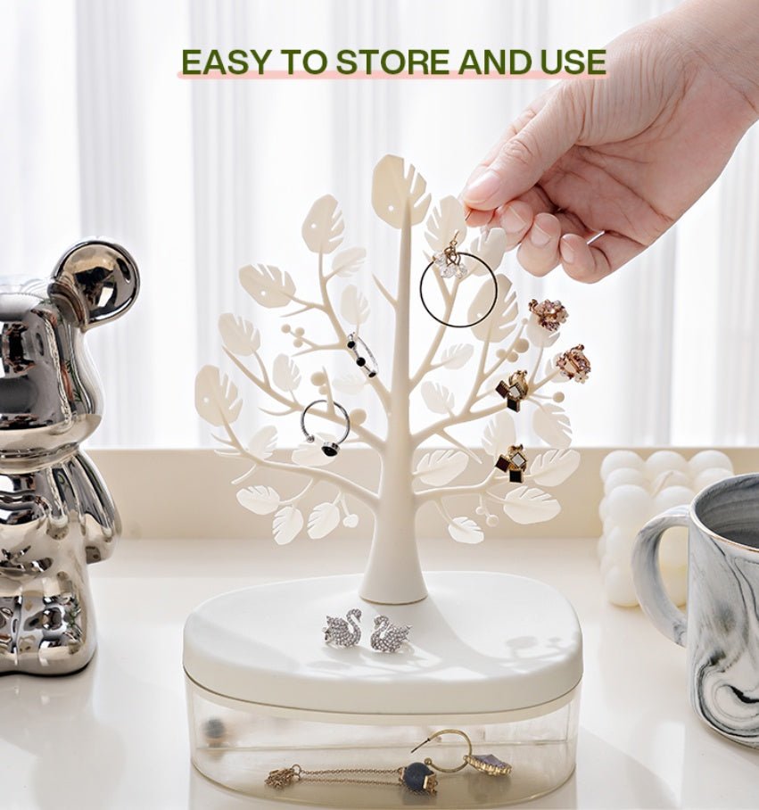 Tree-Shaped Multi-Layer Jewelry and Cosmetics Display Organizer