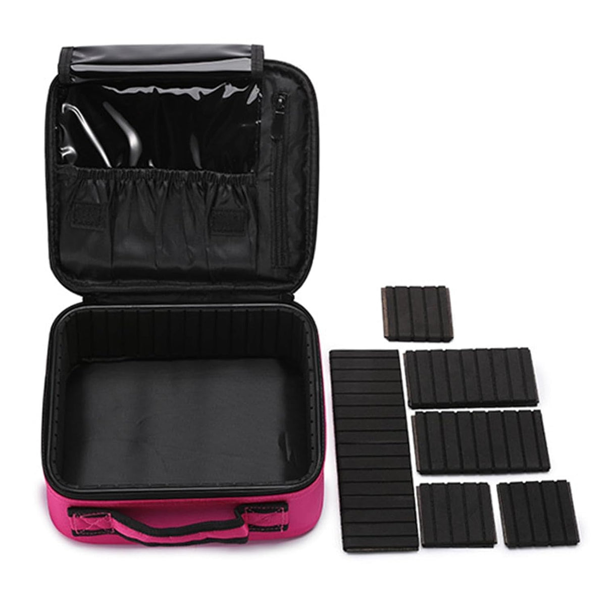 Croc-Embossed Premium Travel Beauty Case - Spacious Cosmetic Organizer Bag