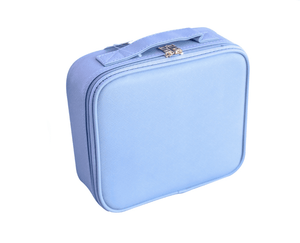 Croc-Embossed Premium Travel Beauty Case - Spacious Cosmetic Organizer Bag