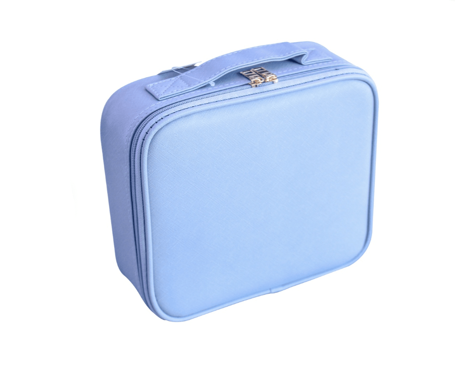 Croc-Embossed Premium Travel Beauty Case - Spacious Cosmetic Organizer Bag