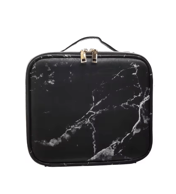 Croc-Embossed Premium Travel Beauty Case - Spacious Cosmetic Organizer Bag