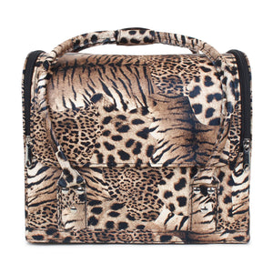 Croc-Embossed Premium Travel Beauty Case - Spacious Cosmetic Organizer Bag
