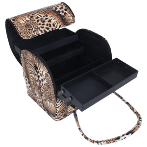 Croc-Embossed Premium Travel Beauty Case - Spacious Cosmetic Organizer Bag
