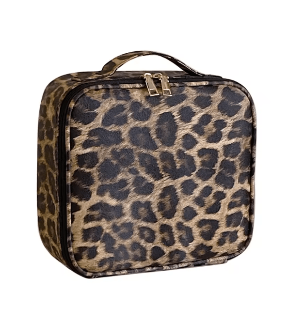 Croc-Embossed Premium Travel Beauty Case - Spacious Cosmetic Organizer Bag