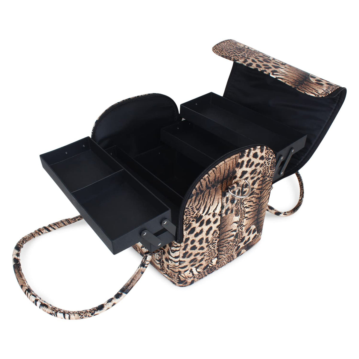 Croc-Embossed Premium Travel Beauty Case - Spacious Cosmetic Organizer Bag