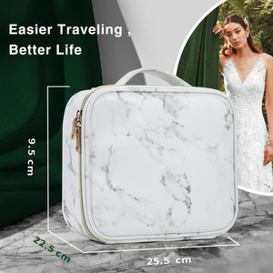 Croc-Embossed Premium Travel Beauty Case - Spacious Cosmetic Organizer Bag