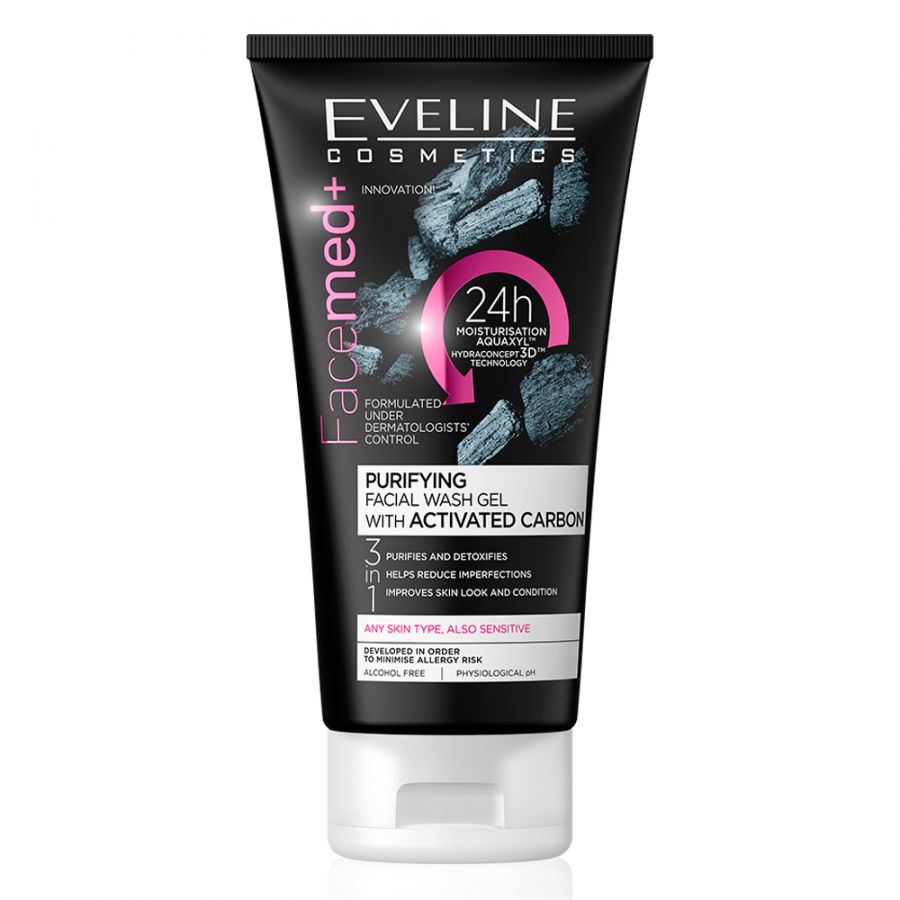 Eveline Facemed+ Activated Carbon Purifying Facial Wash - 150ml