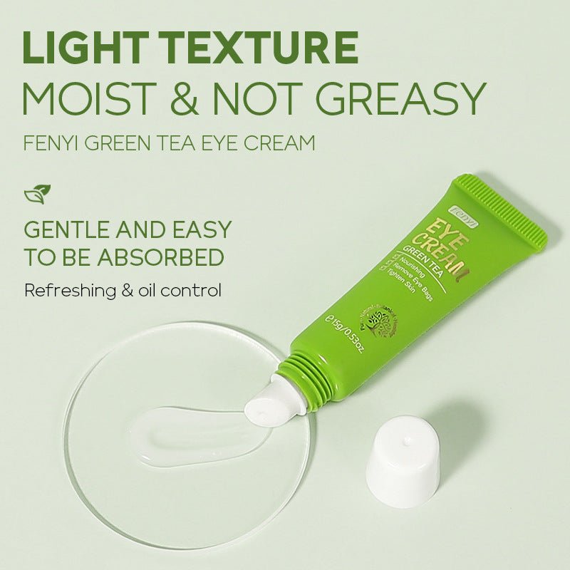 Green Tea Anti-Wrinkle Eye Cream - Korean Hydrating 15g Under-Eye Treatment