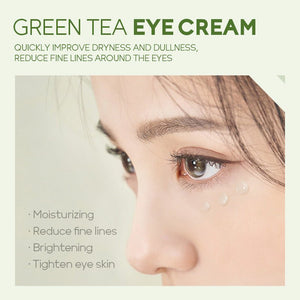 Green Tea Anti-Wrinkle Eye Cream - Korean Hydrating 15g Under-Eye Treatment